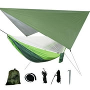 Deyared Garden Cotton Hammock With Mosquito Net Shade Hammock Set Portable Hammock Lightweight Portable Camping Hammmock With Tent Canopy Nylon Rain Tarp With Mosquito Net 210T on Clearance